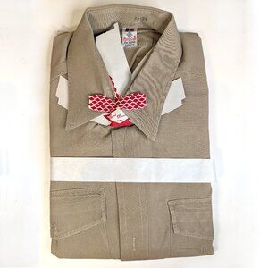 Flying Cross military tan long sleeve shirt Size Large